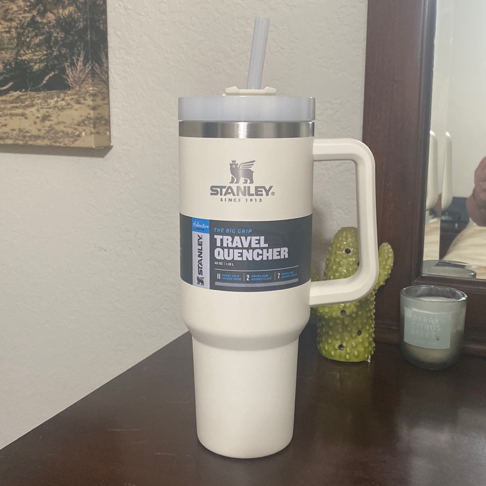Cream Stanley 40 oz. Adventure Quencher Tumbler
